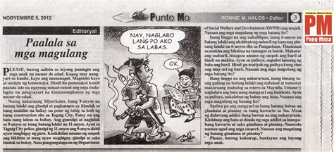 editoryal halimbawa filipino